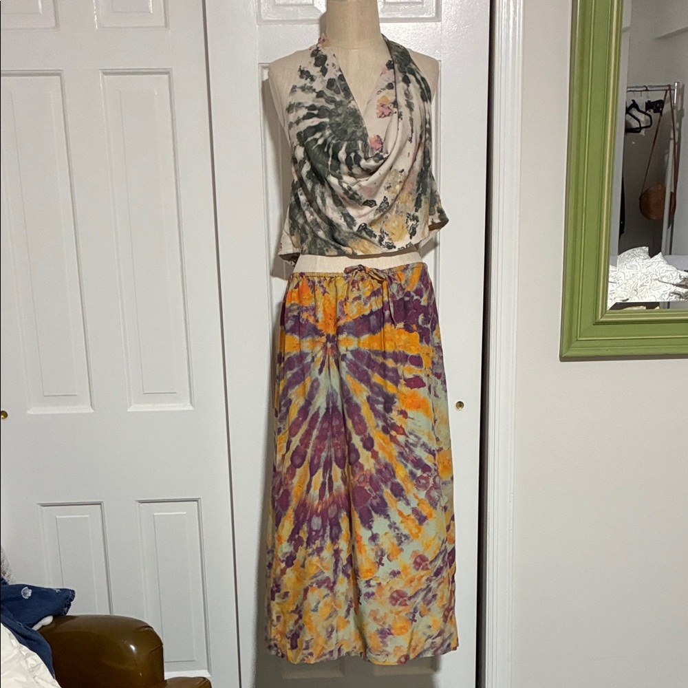 Free People Tie-Dye Halter Top and Skirt Set